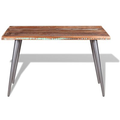 vidaXL Mesa de jantar madeira reciclada maciça 120x60x76 cm