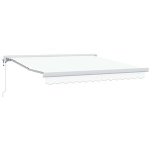 vidaXL Toldo retr&aacute;til Branco 300 x 250 x 165 cm Tecido e Metal