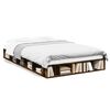 vidaXL Estrutura cama 140x190 cm derivados de madeira carvalho fumado