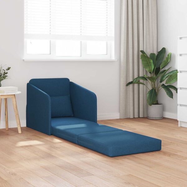 vidaXL Sof&aacute;-Cama 60cm Azul tecido