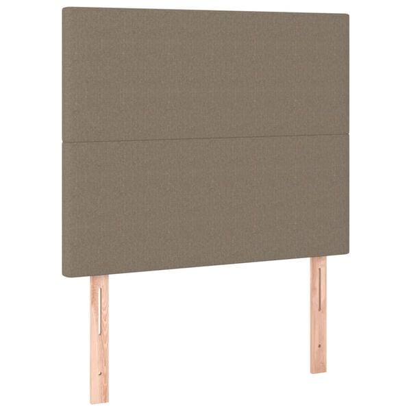 vidaXL Cabeceira Taupe 80x5x118/128 cm Tecido