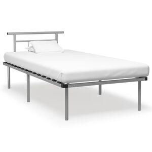 vidaXL Estrutura de cama 100x200 cm metal cinzento