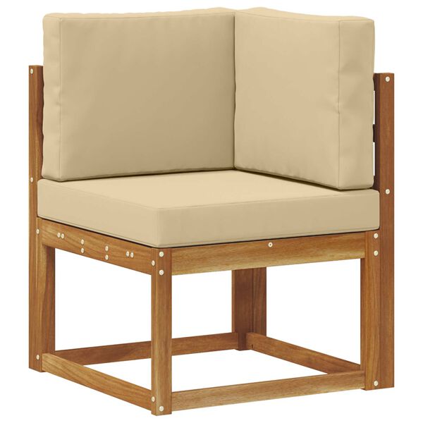 vidaXL Conjunto de Sof&aacute;s para Exterior 7 pcs Natural e Bege