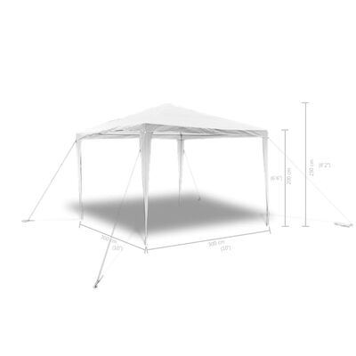 vidaXL Tenda para jardim com cobertura em pirâmide 3 x 3 m