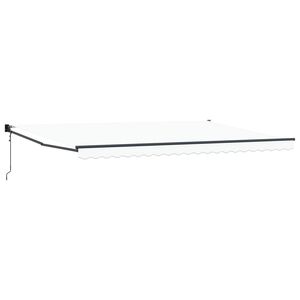 vidaXL Toldo retr&aacute;til Branco 500 x 300 x 165 cm Poli&eacute;ster e Metal