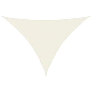 vidaXL Para-sol estilo vela tecido oxford triangular 5x7x7 m cor creme