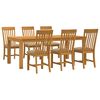 vidaXL Conjunto de sala de jantar 7 unid. Bege