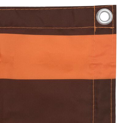 vidaXL Tela de varanda 90x600 cm tecido Oxford laranja e castanho