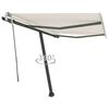 vidaXL Toldo retr&aacute;til manual independente 300x250 cm cor creme