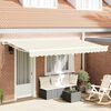 vidaXL Toldo Retr&aacute;til Manual Creme 350 x 200 cm Poli&eacute;ster e Metal