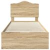 vidaXL Estrutura da Cama com gaveta Carvalho Sonoma 75 x 190 cm