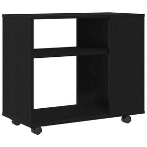 vidaXL Mesa lateral carvalho preto 70x35x60,5 cm madeira projetada