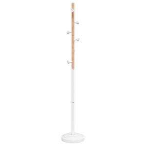 vidaXL Bengaleiro 177 cm ferro revestido a p&oacute; branco