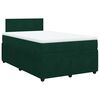 vidaXL Cama boxspring com colch&atilde;o 120x190 cm veludo verde-escuro