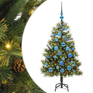 vidaXL &Aacute;rvore de Natal Artificial Articulada com Cones Verde 120 cm