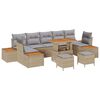 vidaXL Conjunto de Sof&aacute; de Jardim 10 unid. 9-N&uacute;mero de lugares Bege