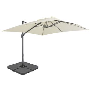 vidaXL Guarda-sol de jardim com base port&aacute;til areia