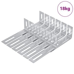 vidaXL Suporte Anti Tipping Liso 1268 pcs Prateado Ferro