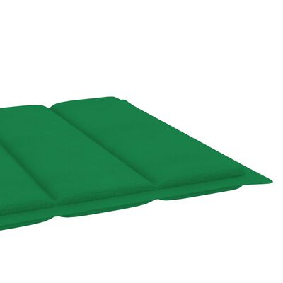 vidaXL Espreguiçadeiras 2 pcs com almofadão verde teca maciça