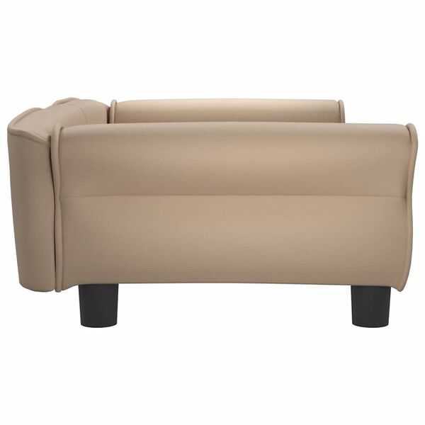 vidaXL Cama para c&atilde;es 95x55x30 cm couro artificial cor cappuccino