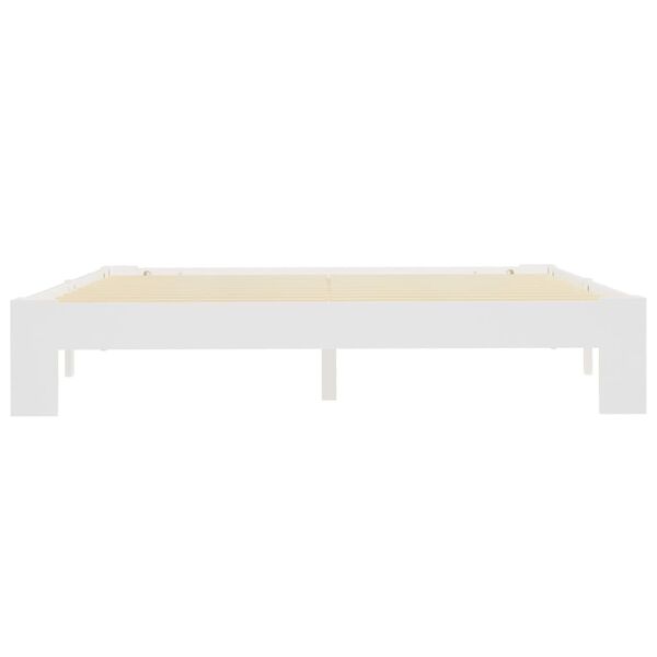 vidaXL Estrutura de cama 160x200 cm pinho maciço branco