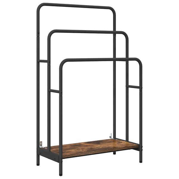 vidaXL Cabideiro com prateleira Carvalho Defumado 60 x 30 x 100,5 cm