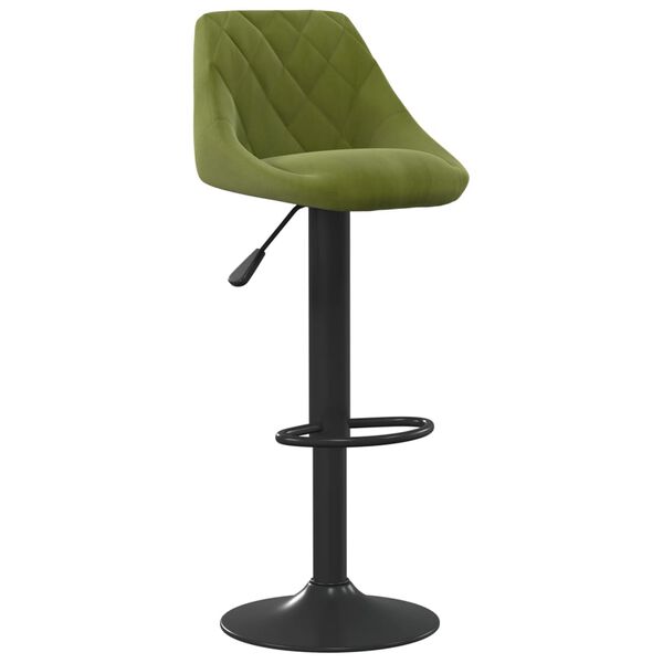 vidaXL Bancos de bar 2 pcs veludo verde-claro