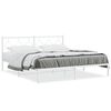 vidaXL Estrutura de cama com cabeceira 183x213 cm metal branco