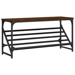 vidaXL Sapateira 90x30x45 cm derivados de madeira carvalho castanho