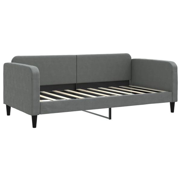 vidaXL Sof&aacute;-cama 90x190 cm tecido cinzento-escuro