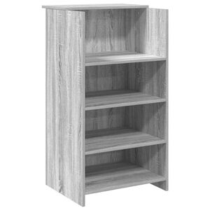 vidaXL Balc&atilde;o recep&ccedil;&atilde;o 55x50x103,5 cm deriv. madeira cinzento sonoma