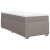 vidaXL Cama com molas/colch&atilde;o 90x190 cm tecido castanho-acinzentado