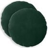 vidaXL Almofada com travesseiro HEERLEN 2 unid. Verde-Escuro Veludo