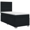 vidaXL Cama box spring com colch&atilde;o Preto 90 x 200 cm Tecido