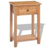 vidaXL Mesa consola de carvalho maci&ccedil;o 50x32x75 cm castanho