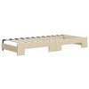 vidaXL Sofá-cama com gavetão e gavetas 80x200 cm tecido cor creme