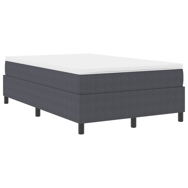 vidaXL Estrado de cama plataforma Cinza Escuro 120 x 190 cm tecido