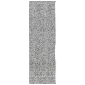 vidaXL Tapete shaggy de pelo alto PAMPLONA 80x250 cm cinzento