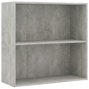 vidaXL Estante 2 prateleiras 80x30x76,5cm contraplac. cinzento cimento