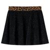 Saia para crian&ccedil;a com cinta leopardo preto 128