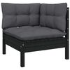 vidaXL 8 pcs conjunto lounge de jardim c/ almofad&otilde;es pinho preto