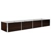 vidaXL Canteiro elevado de jardim a&ccedil;o galvanizado 320x80x45cm castanho