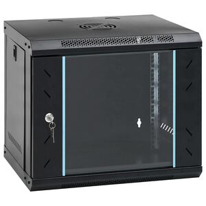 vidaXL Arm&aacute;rio de rede de parede 9U 19" IP20 53x40x45 cm