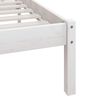 vidaXL Estrutura cama pequena casal 120x190 cm pinho maci&ccedil;o branco