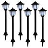 vidaXL Candeeiro solar LED de exterior 6 pcs preto
