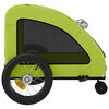 vidaXL Reboque de bicicleta p/ animais tecido oxford/ferro verde