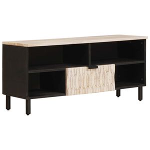 vidaXL Gabinete para TV Acabamento em Wash Branco 100 x 33 x 46 cm