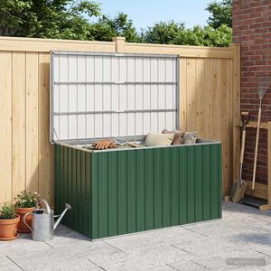 vidaXL Caixa de arruma&ccedil;&atilde;o para jardim 171x99x93 cm verde