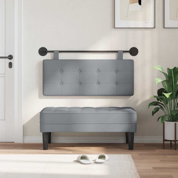 vidaXL Cabeceira Suspensa Montado na parede tecido