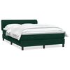 vidaXL Cama com molas/colch&atilde;o 160x220 cm veludo verde-escuro